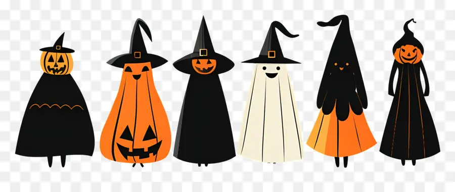 Fronteira De Halloween，Personagens De Halloween PNG