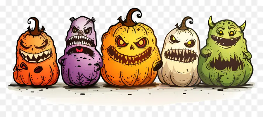 Fronteira De Halloween，Abóboras Monstro PNG