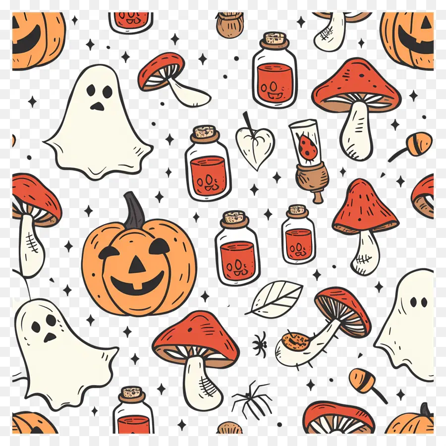 Fundo De Halloween，Padrão De Halloween PNG