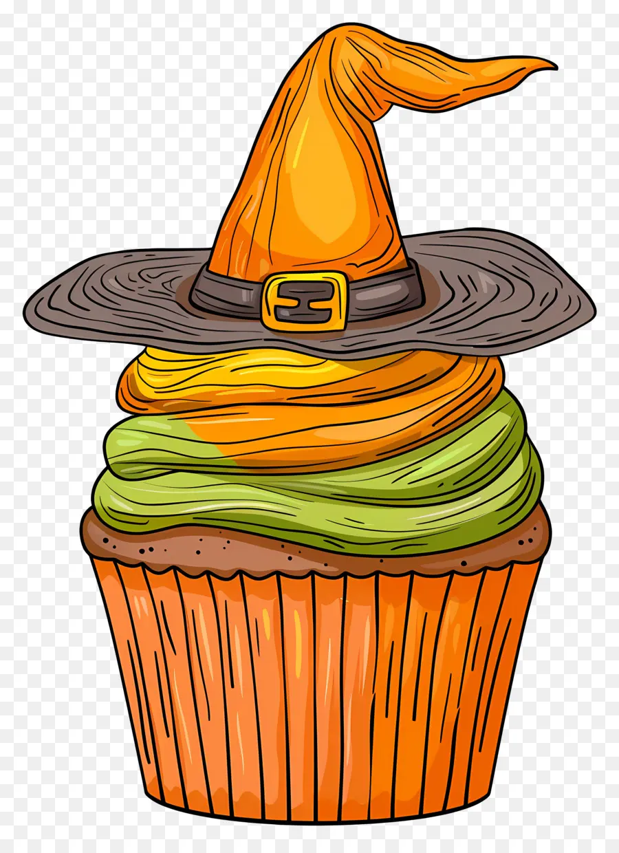 Bolinho De Halloween，Bolinho Chapéu De Bruxa PNG