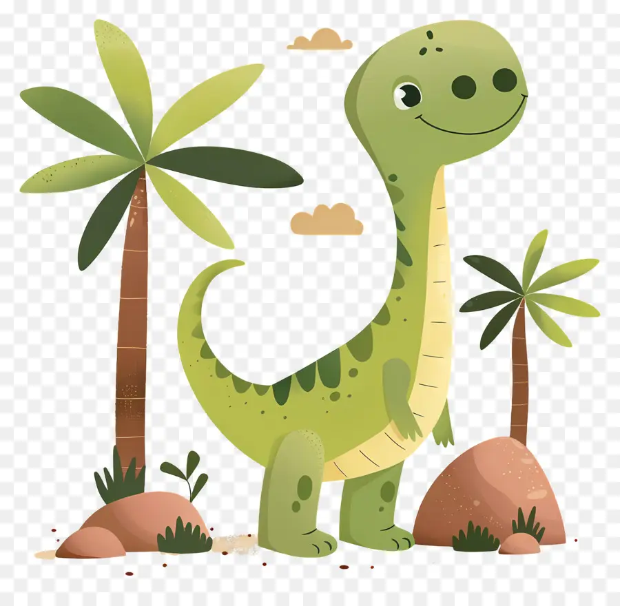 Dinossauro Dos Desenhos Animados，Dinossauro Verde PNG