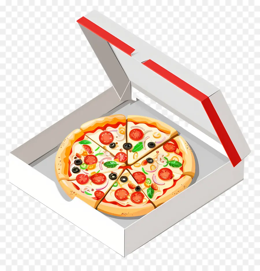 Caixa De Pizza，Pizza Na Caixa PNG