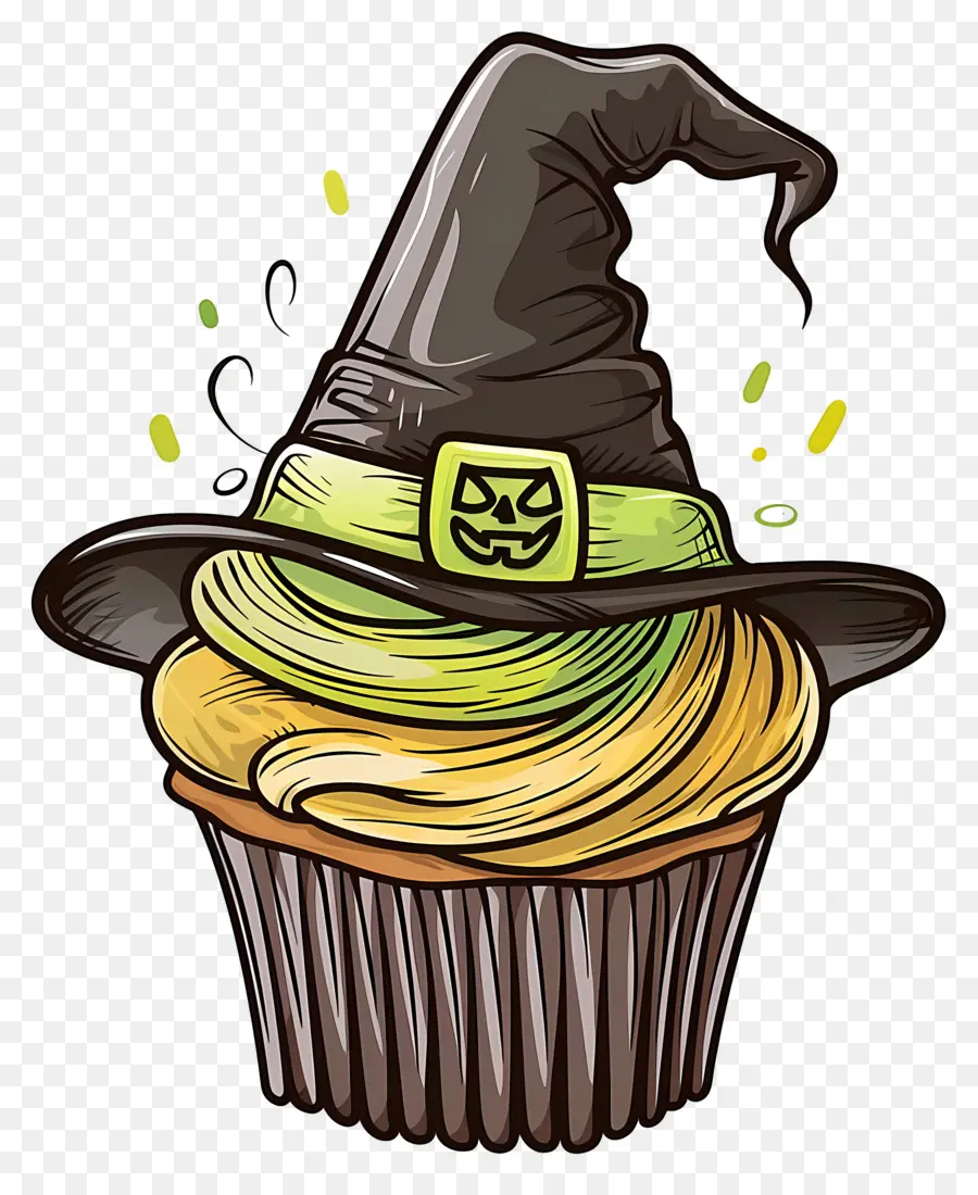 Bolinho De Halloween，Bolinho Chapéu De Bruxa PNG