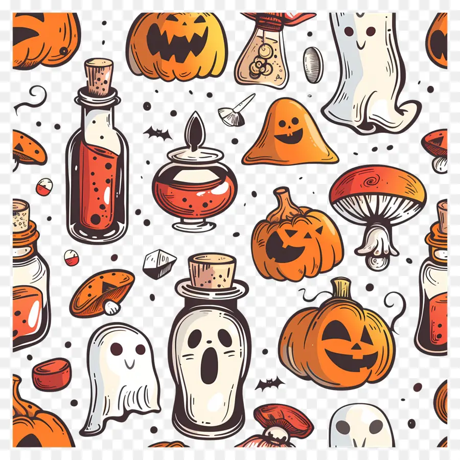 Fundo De Halloween，Padrão De Halloween PNG