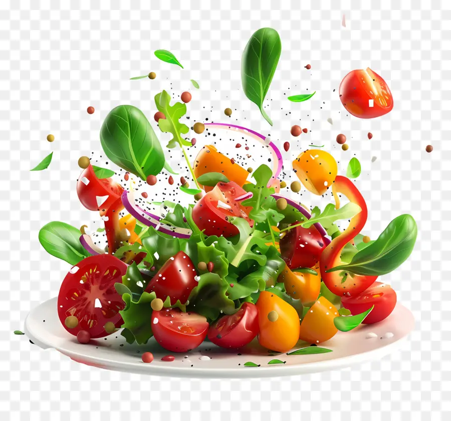 Salada Fresca，Salada Colorida PNG