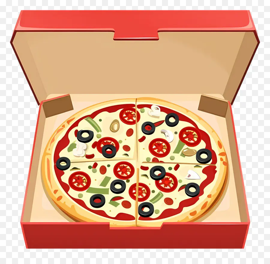 Caixa De Pizza，Pizza Na Caixa PNG