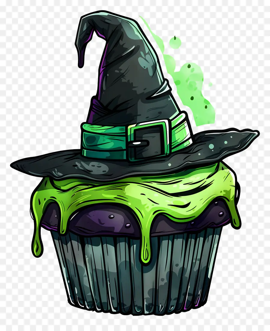 Bolinho De Halloween，Bolinho Chapéu De Bruxa PNG