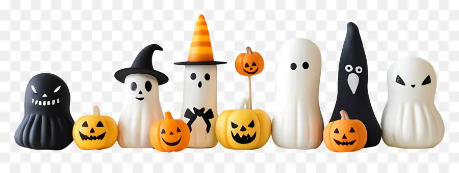 Fronteira De Halloween，Fantasmas De Halloween PNG