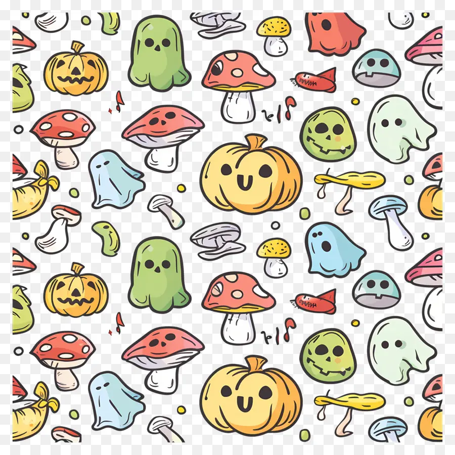 Fundo De Halloween，Rabiscos De Halloween PNG