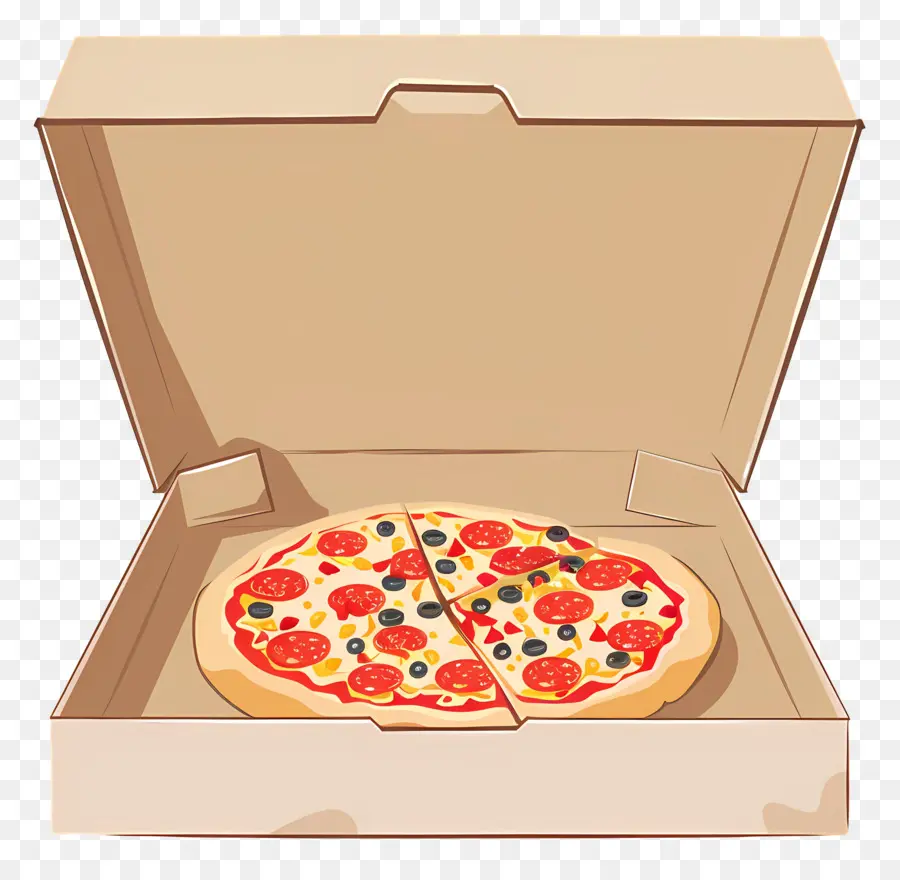 Caixa De Pizza，Pizza Na Caixa PNG