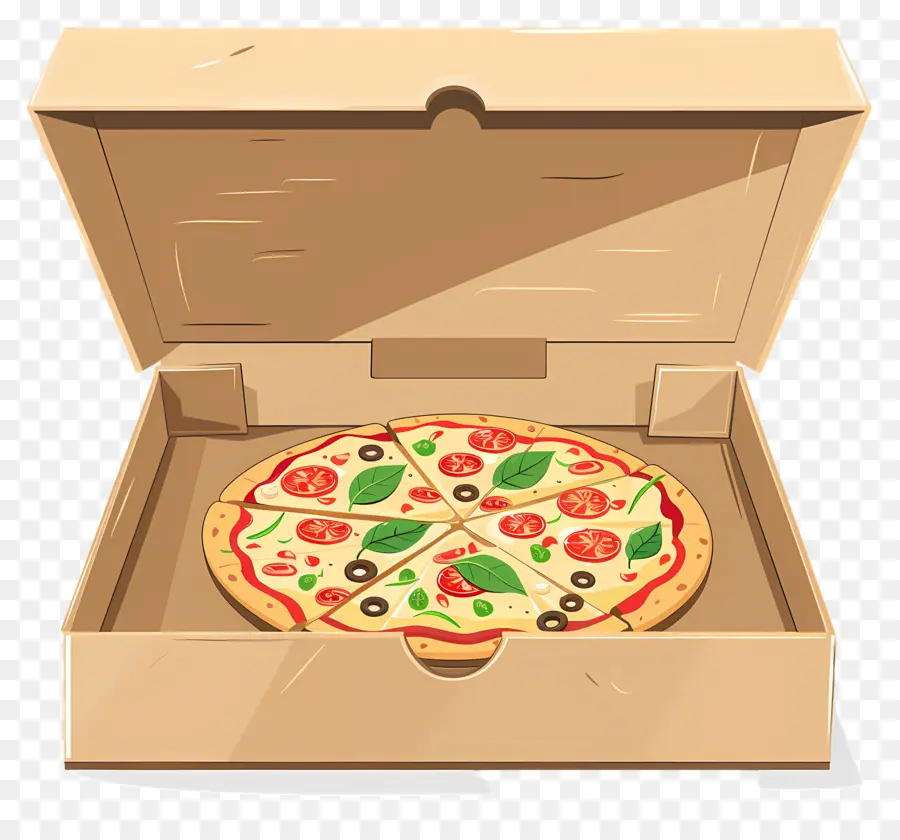 Caixa De Pizza，Pizza Na Caixa PNG