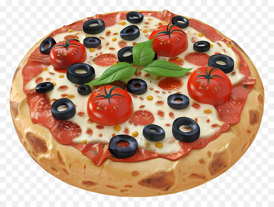 Pizza Italiana，Pizza Com Azeitonas PNG