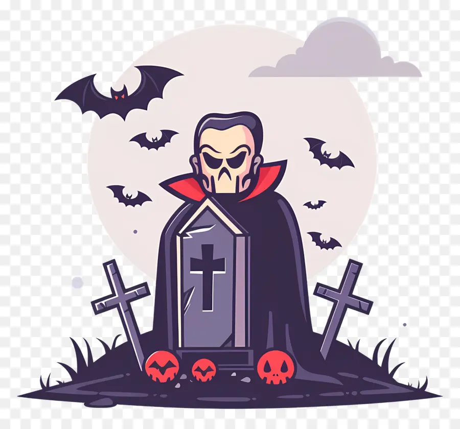 Vampiro Do Dia Das Bruxas，Vampiro De Desenho Animado PNG