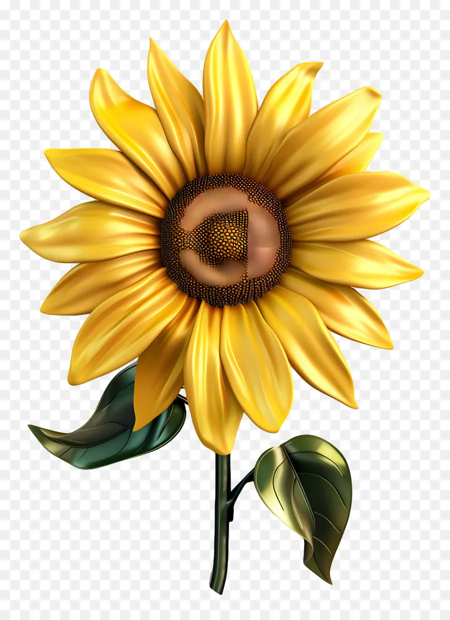 Flor 3d，Girassol PNG