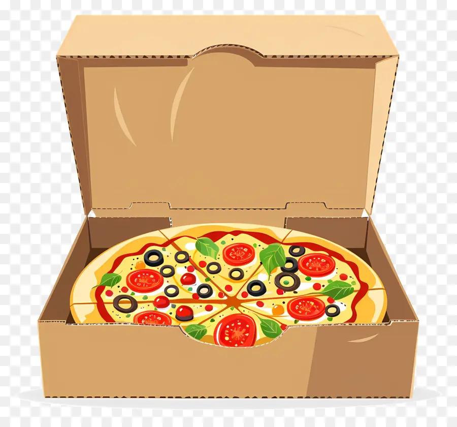 Caixa De Pizza，Pizza Na Caixa PNG