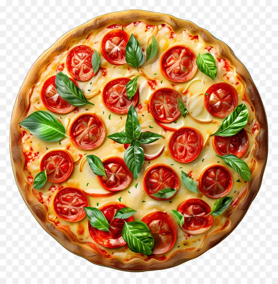 Pizza Com Vista Superior，Pizza PNG