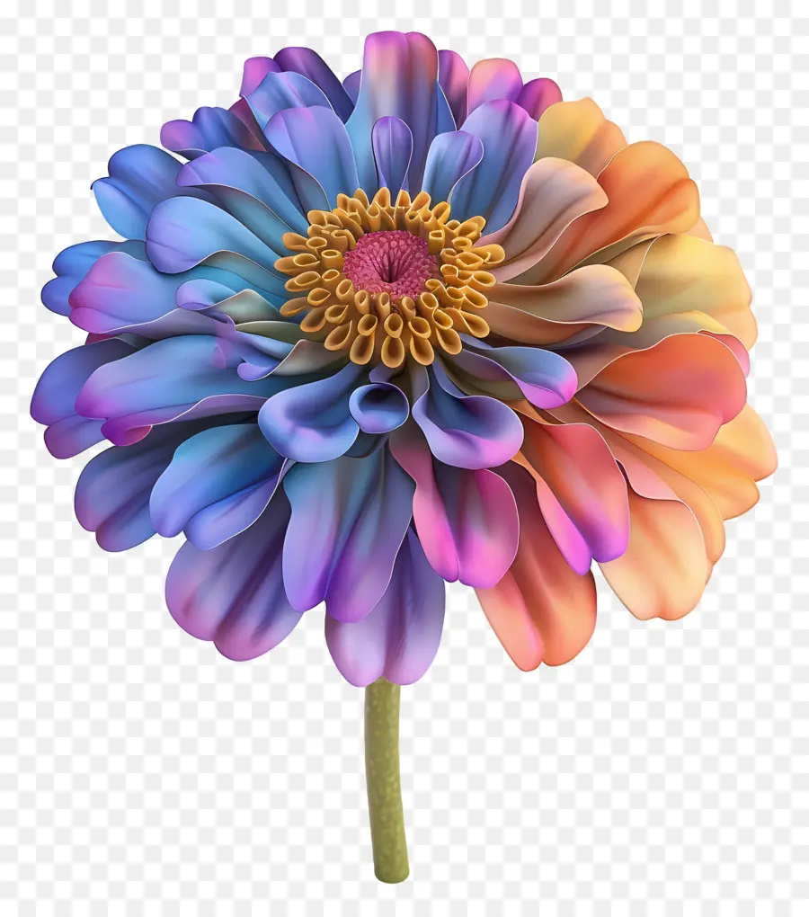 Flor 3d，Flor Colorida PNG