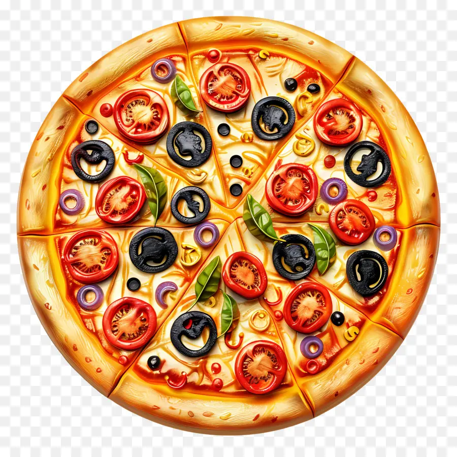 Pizza Com Vista Superior，Pizza PNG