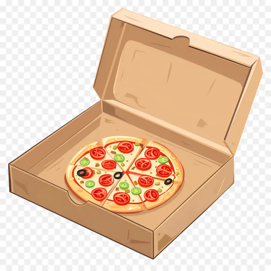 Caixa De Pizza，Pizza Na Caixa PNG