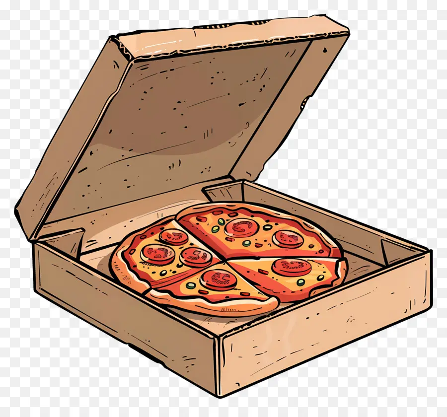 Caixa De Pizza，Pizza Em Caixa PNG