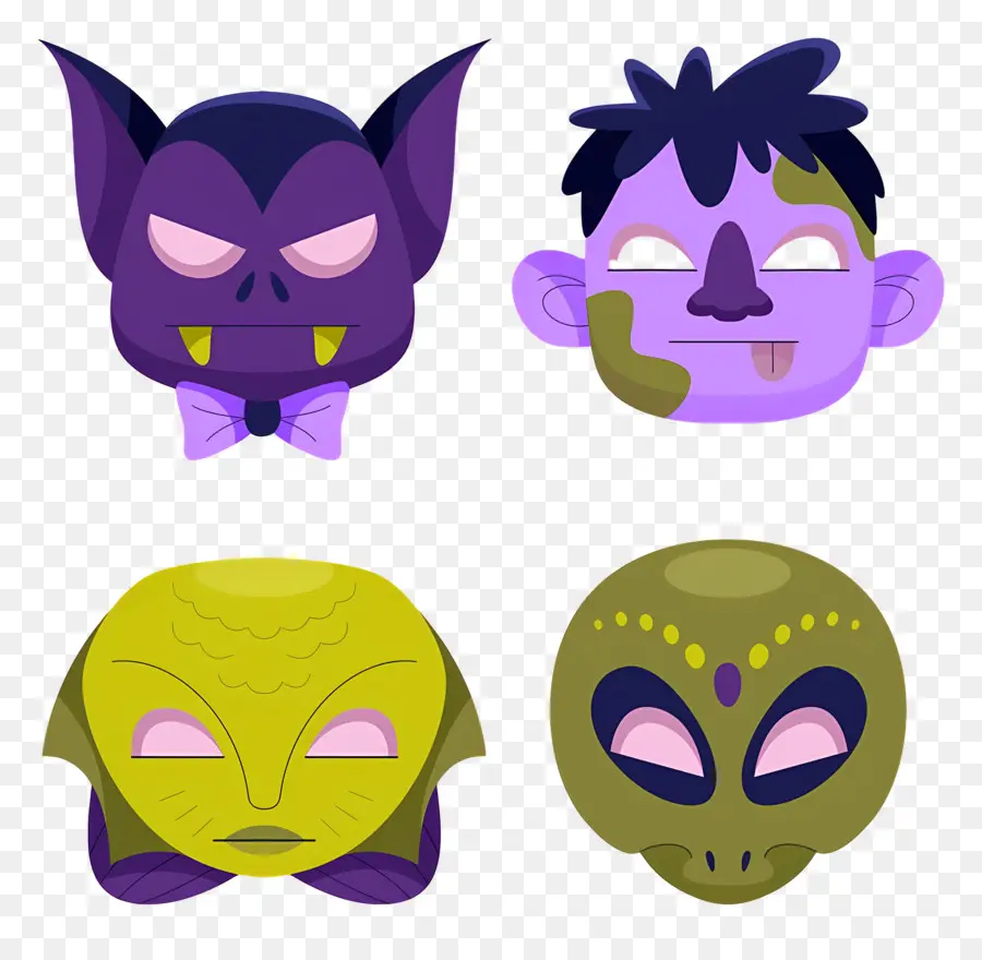 Máscara De Halloween，Máscaras De Monstro PNG