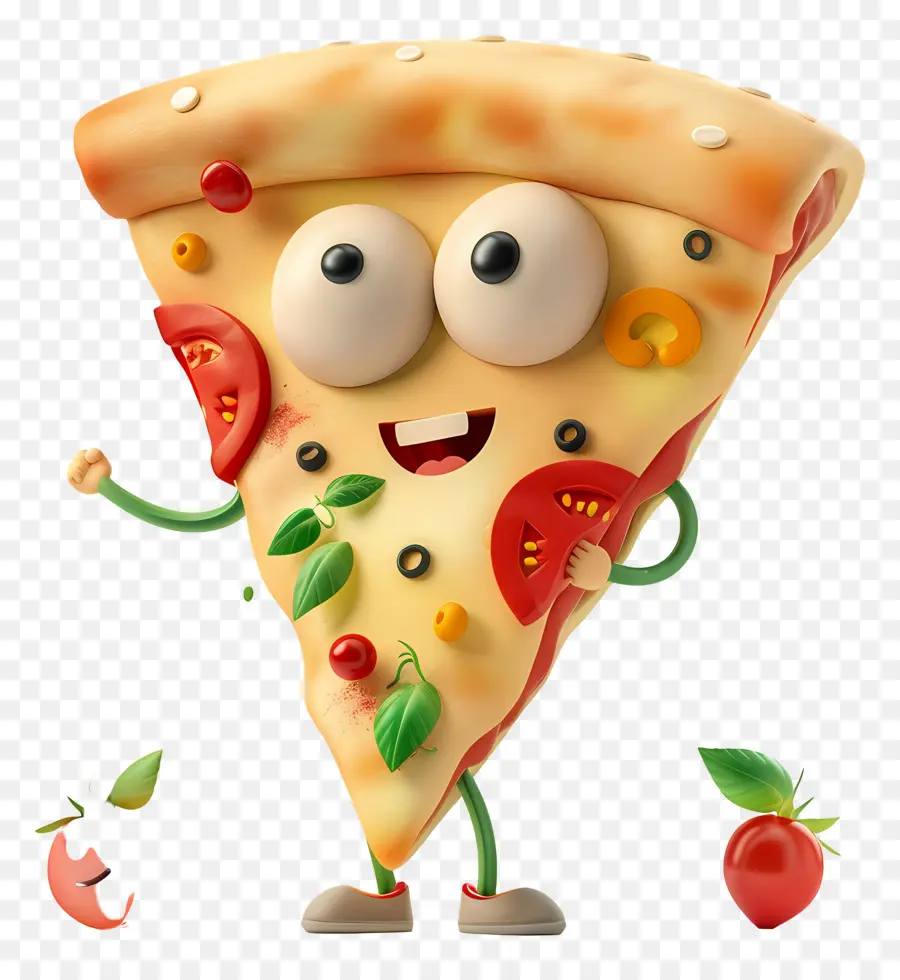 Pizza Fofa，Fatia De Pizza De Desenho Animado PNG