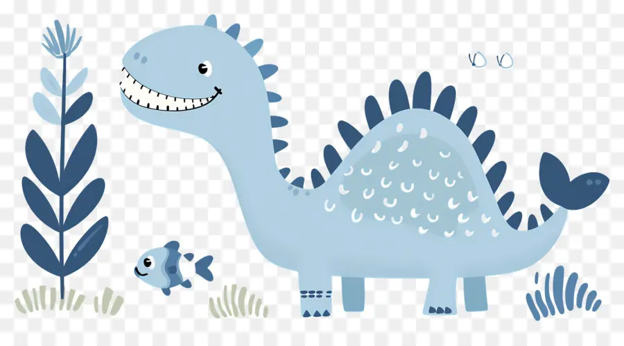 Dinossauro Dos Desenhos Animados，Dinossauro Azul PNG