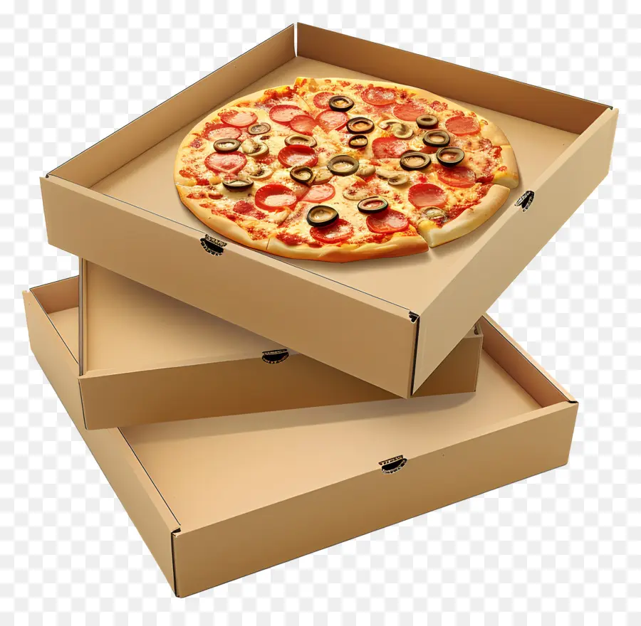 Caixa De Pizza，Pizza Na Caixa PNG