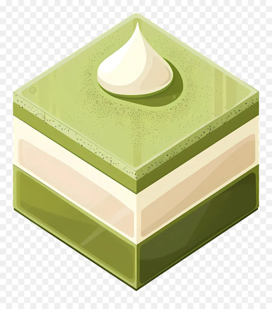 Bolo Matchá，Cubo De Bolo Verde PNG