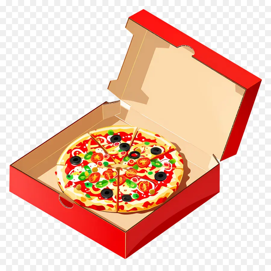 Caixa De Pizza，Pizza Na Caixa PNG