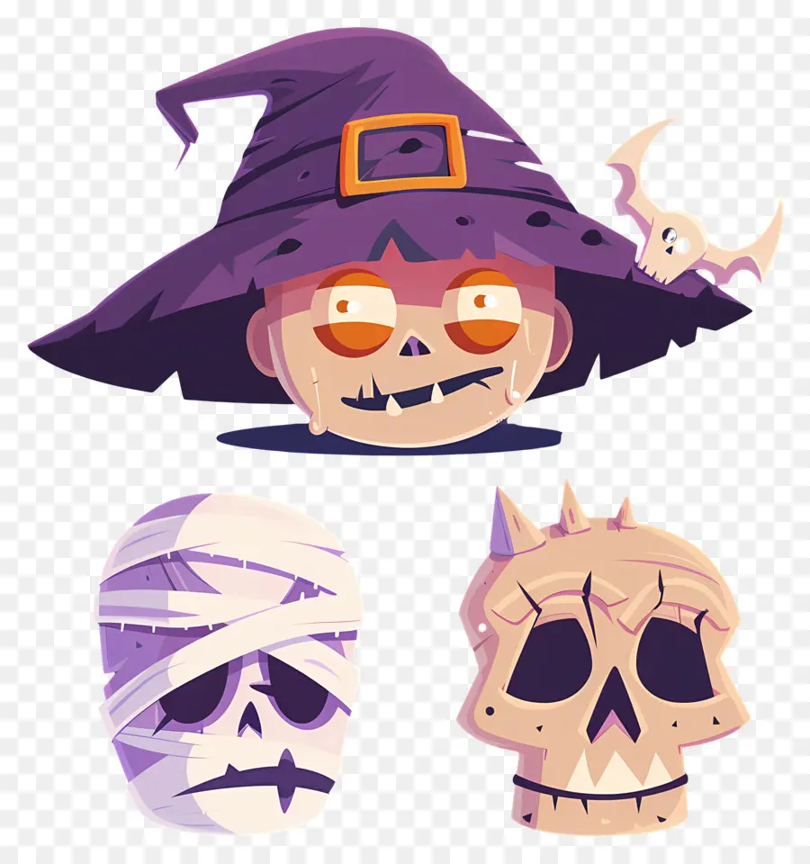 Personagens De Halloween，Máscaras De Halloween PNG