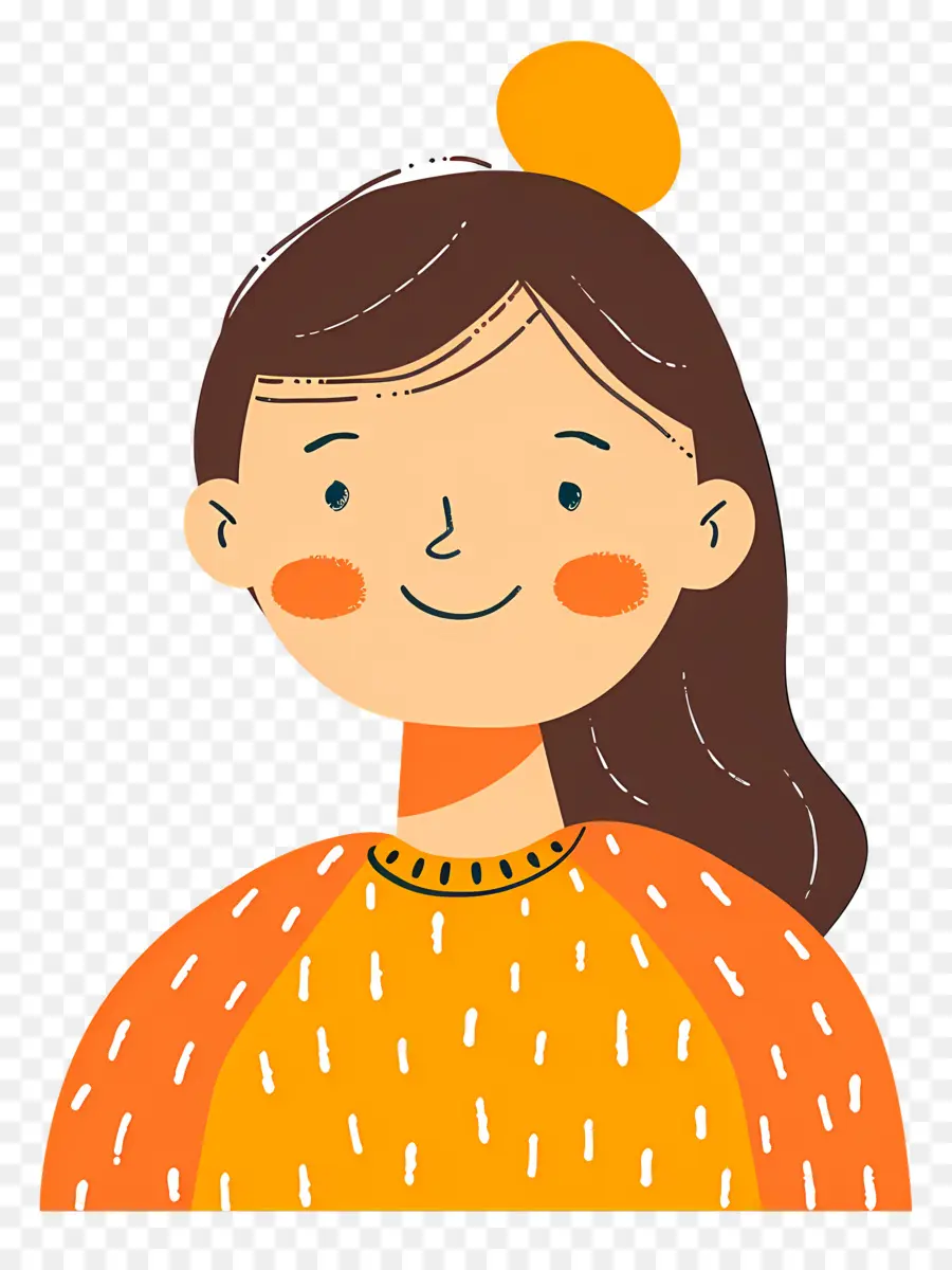 Mulher Feliz，Ilustração De Menina PNG