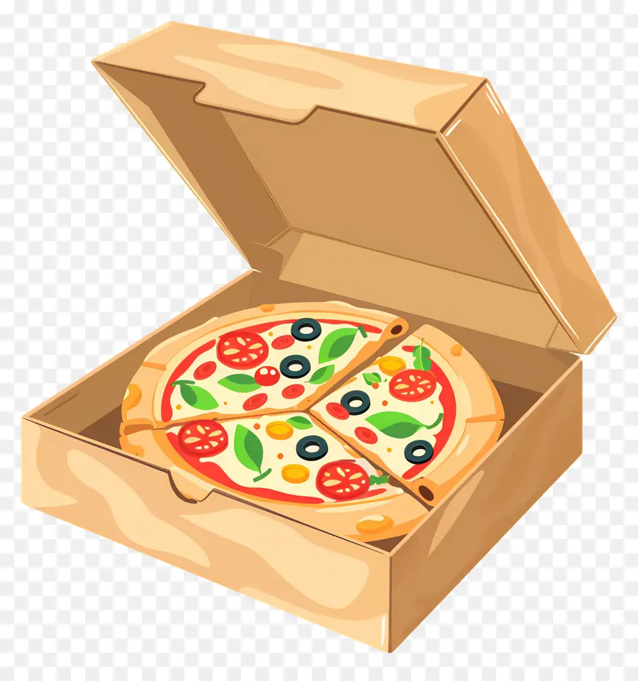 Caixa De Pizza，Pizza Na Caixa PNG