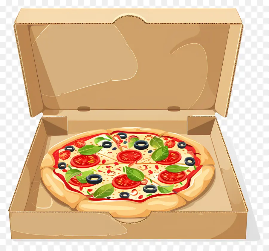 Caixa De Pizza，Pizza Na Caixa PNG