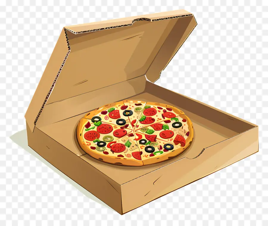 Caixa De Pizza，Pizza Na Caixa PNG