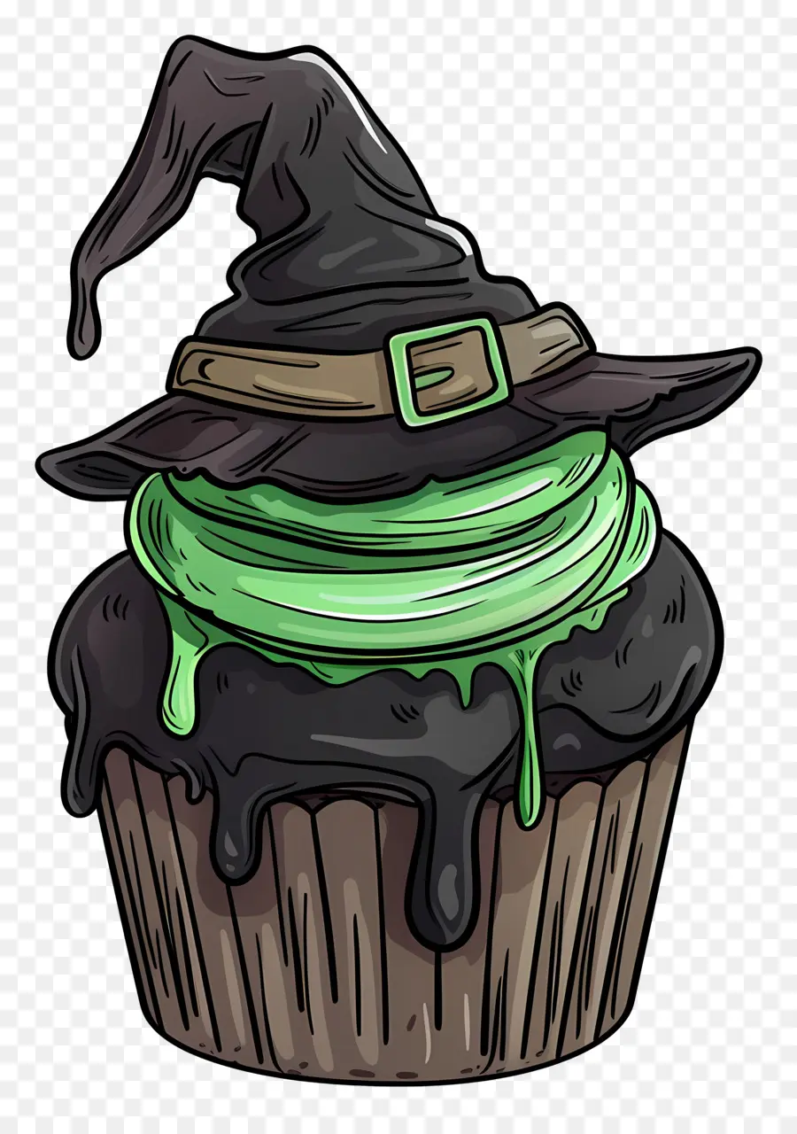 Bolinho De Halloween，Bolinho Chapéu De Bruxa PNG