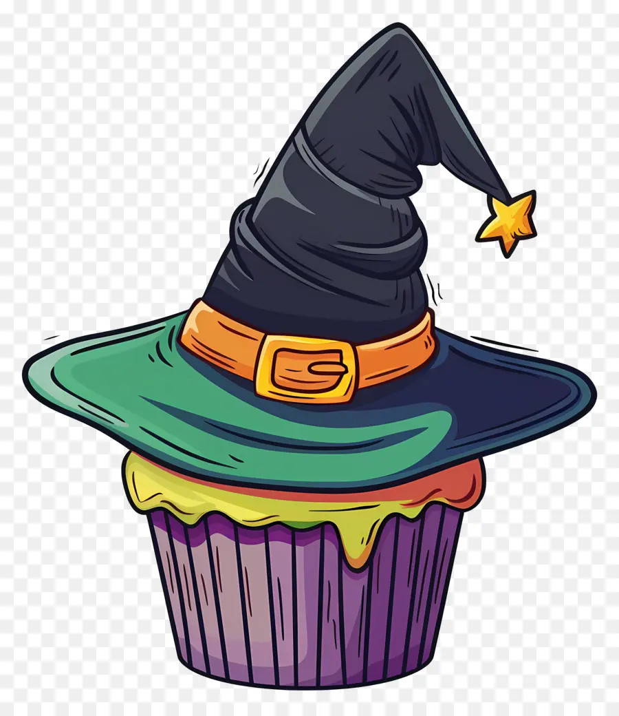 Bolinho De Halloween，Bolinho Chapéu De Bruxa PNG