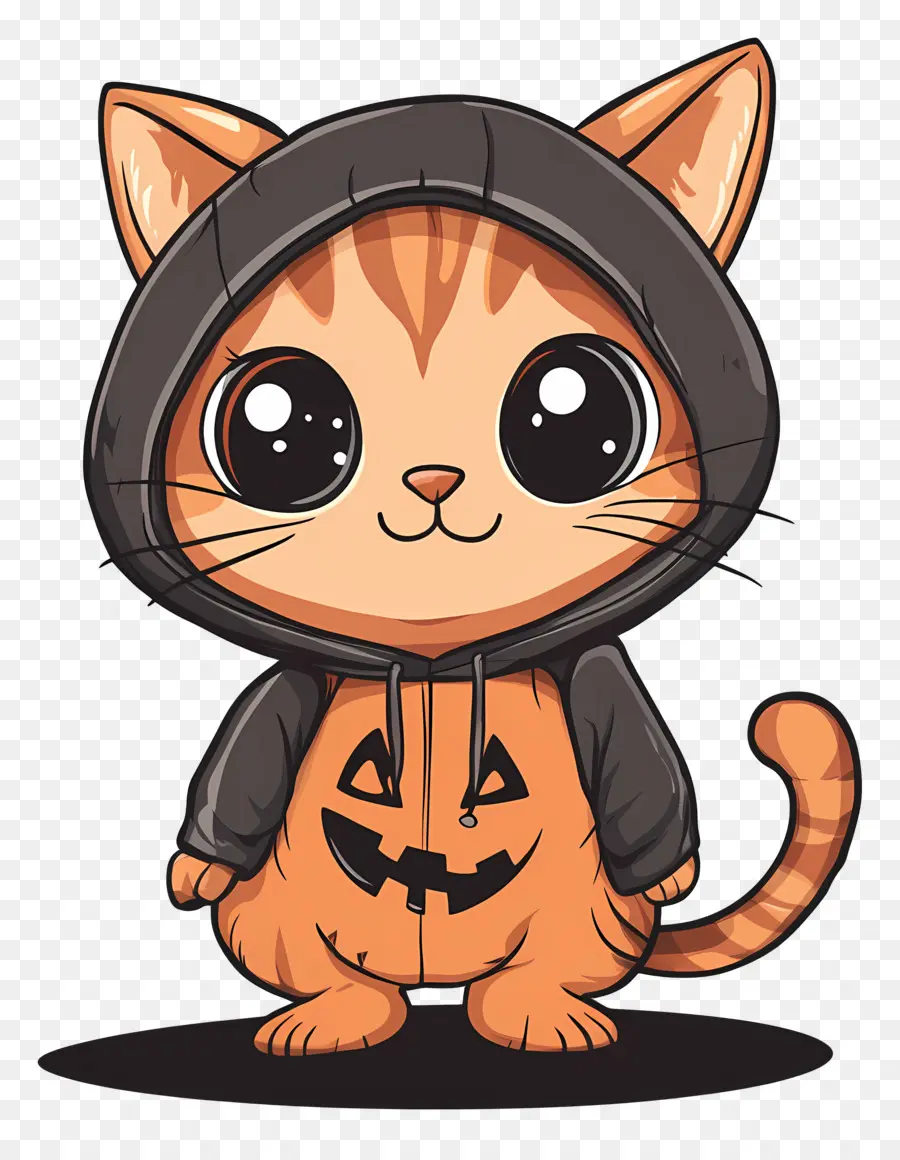 Gato Halloween，Gato Fofo PNG