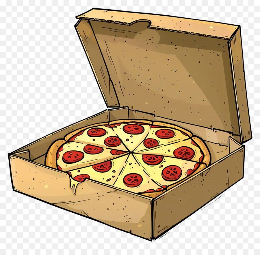 Caixa De Pizza，Pizza Na Caixa PNG