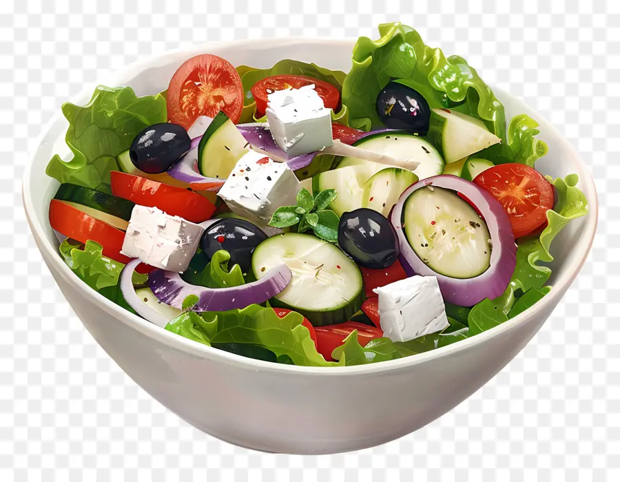 Salada Grega，Queijo Feta PNG