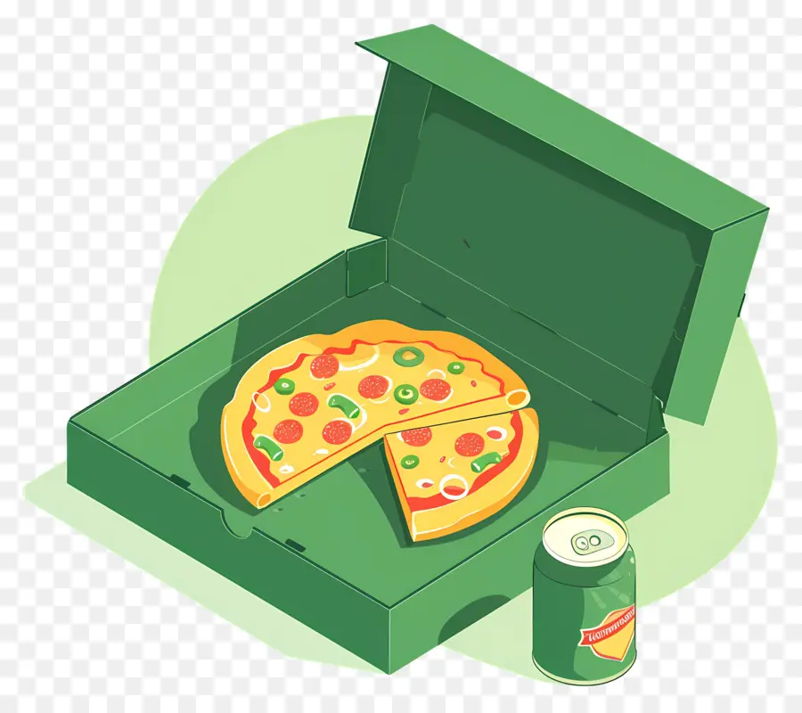 Caixa De Pizza，Pizza E Refrigerante PNG