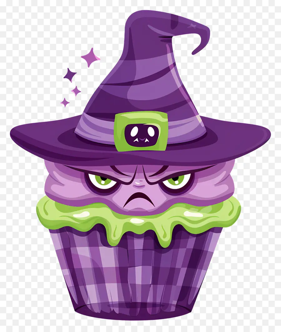 Bolinho De Halloween，Bolinho De Bruxa Roxo PNG