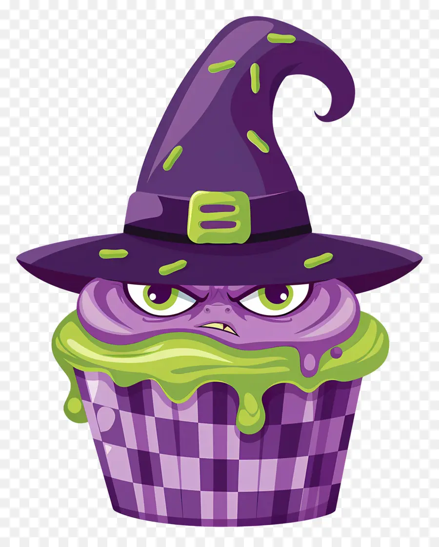 Bolinho De Halloween，Bolinho De Bruxa Roxo PNG