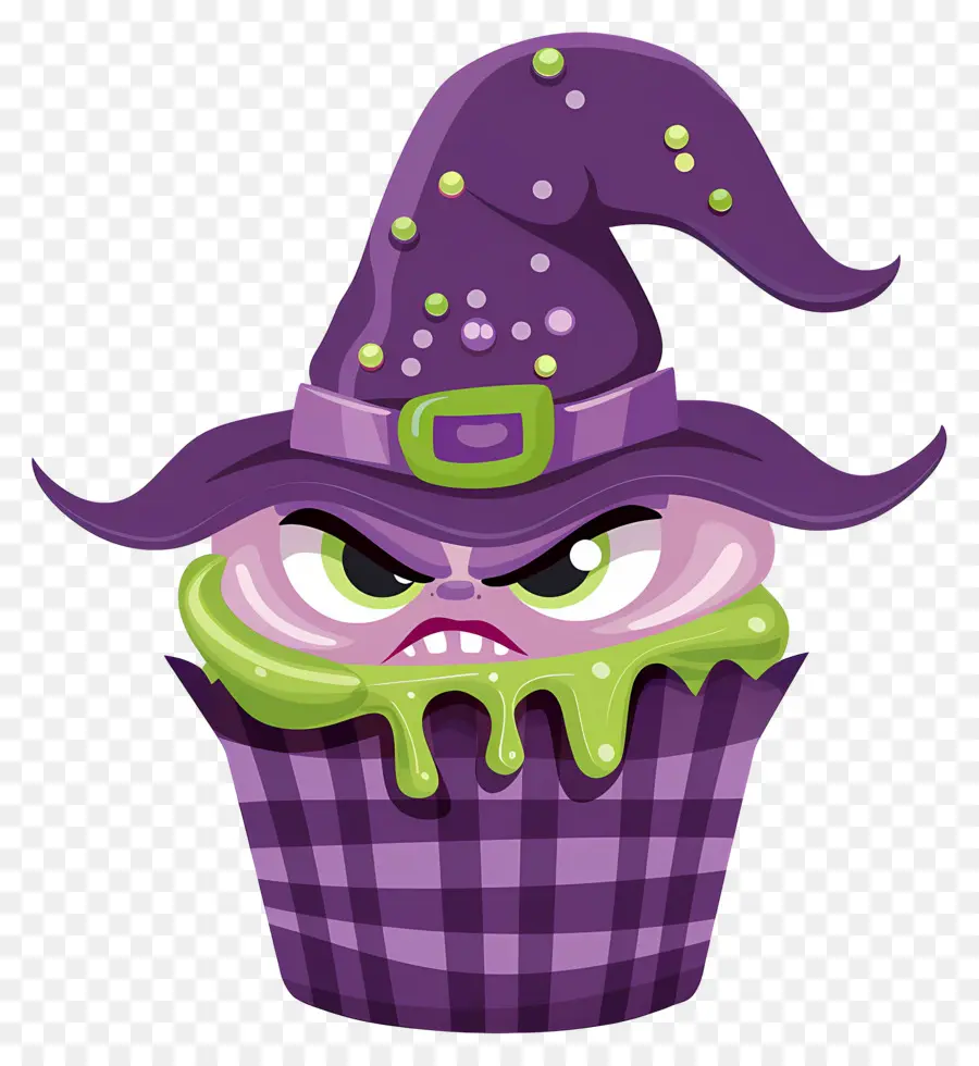 Bolinho De Halloween，Bolinho De Bruxa Roxo PNG