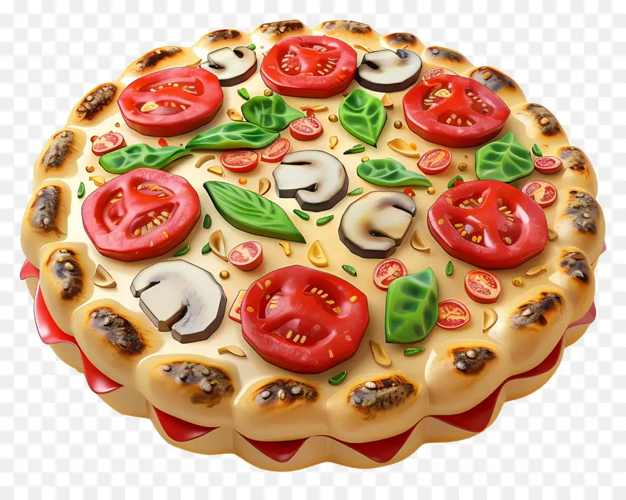 Pizza Italiana，Pizza Vegetal PNG