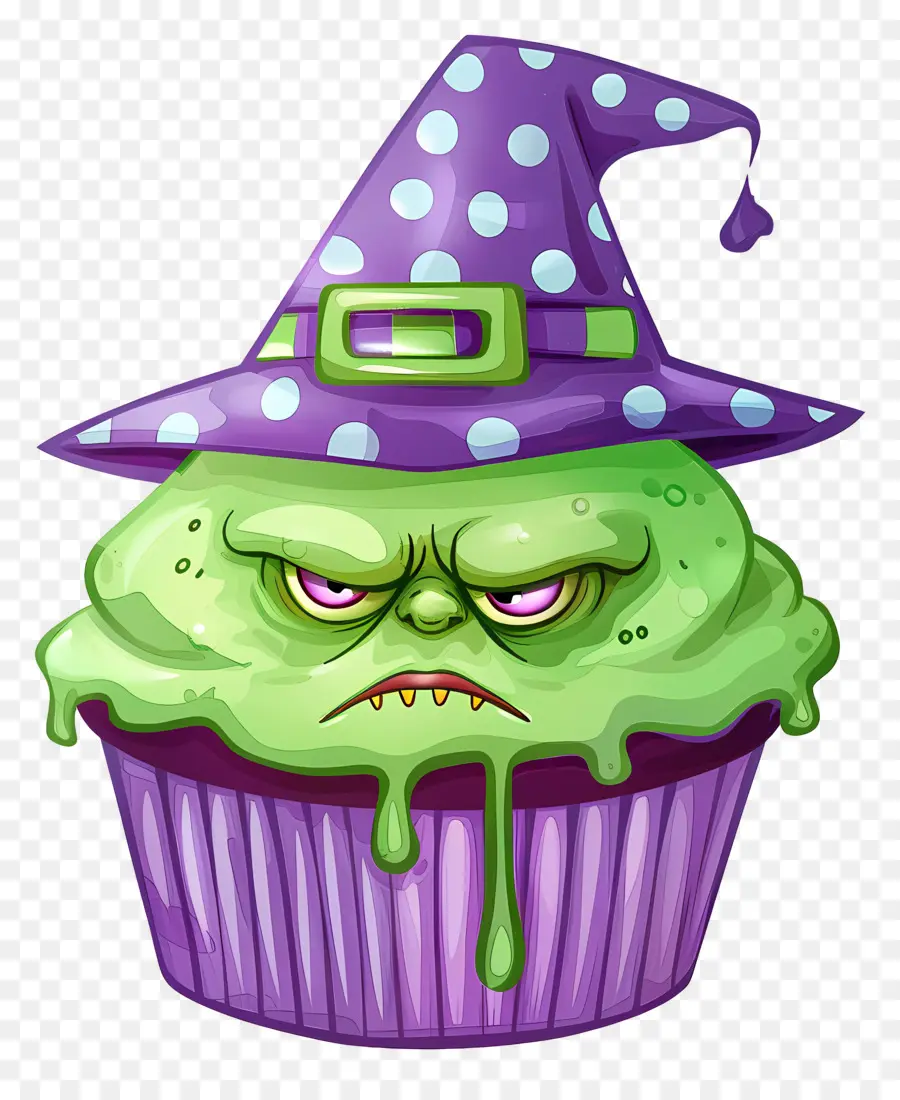 Bolinho De Halloween，Bolinho De Bruxa Roxo PNG