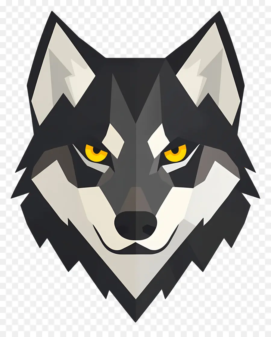 Cabeça De Lobo，Lobo Geométrico PNG