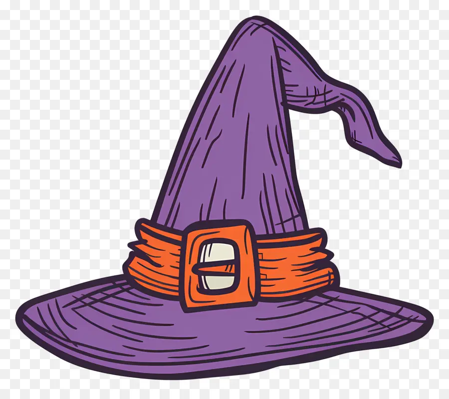 Boné De Halloween，Chapéu De Bruxa Roxo PNG