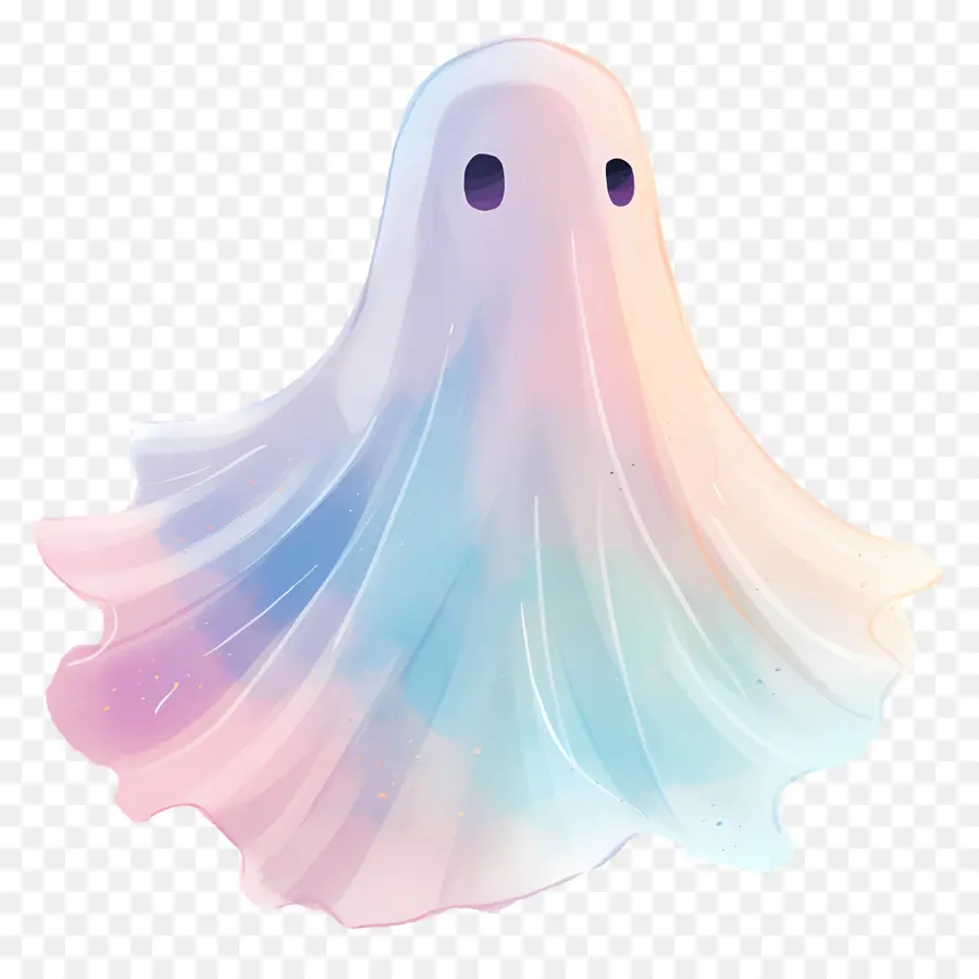 Fantasma De Desenho Animado，Fantasma Colorido PNG