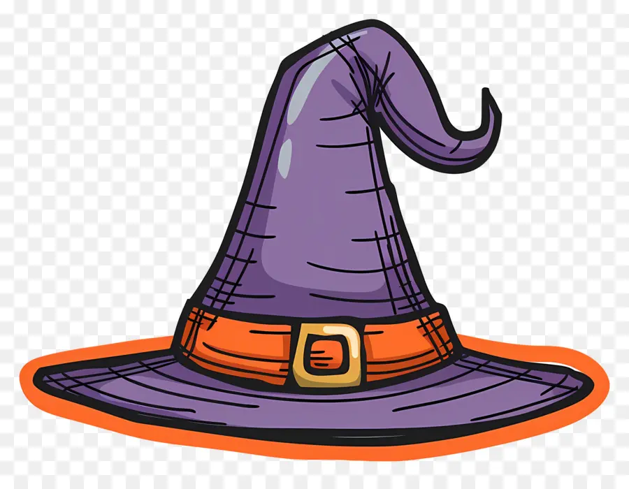 Boné De Halloween，Chapéu De Bruxa Roxo PNG